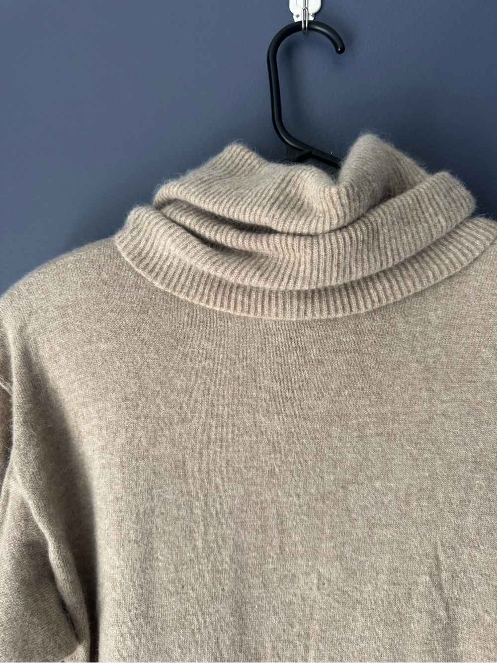 Outlander Wool & Rabbit Hair Vintage Sweater Dress Cowl Neck Pockets Shift - Picture 6 of 8